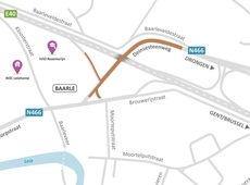 kaart brug E40